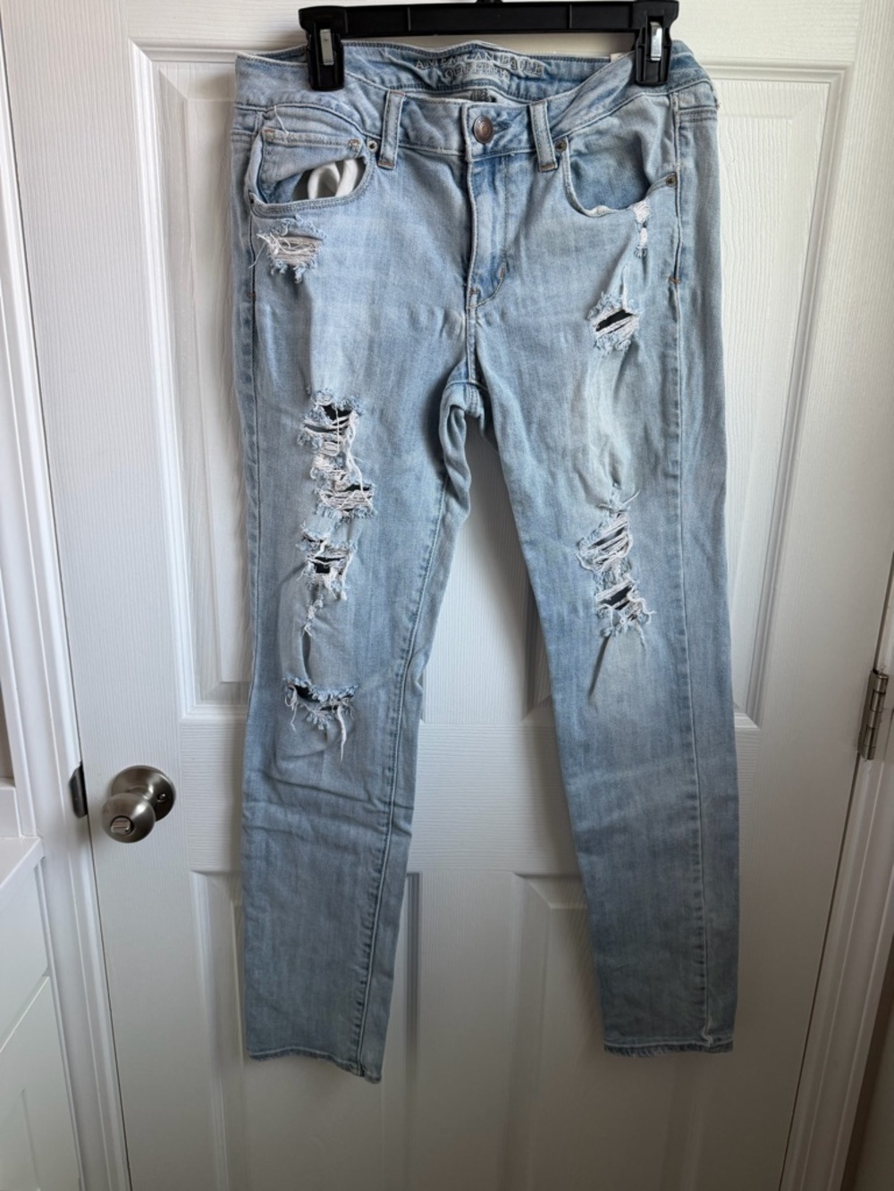American Eagle Skinny Stretch Distressed Jeans